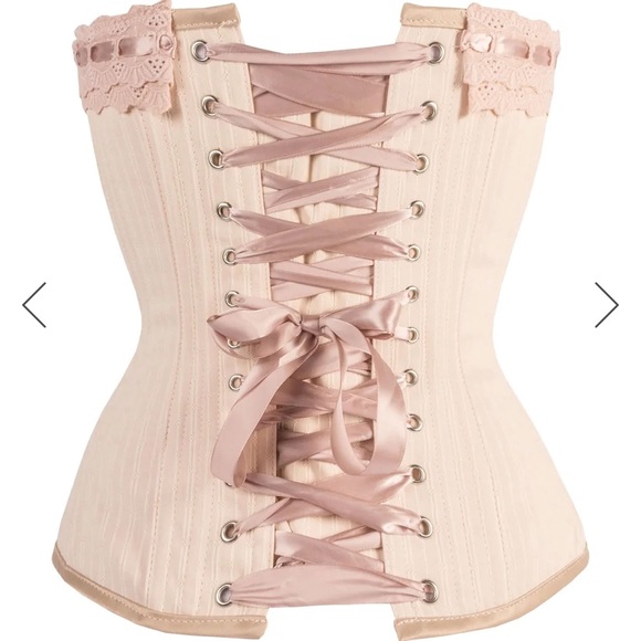 NWT CORSET STORY CSFT038 VICTORIAN VINTAGE STRAIGHT LINED OVERBUST UK 24 - Picture 9 of 10